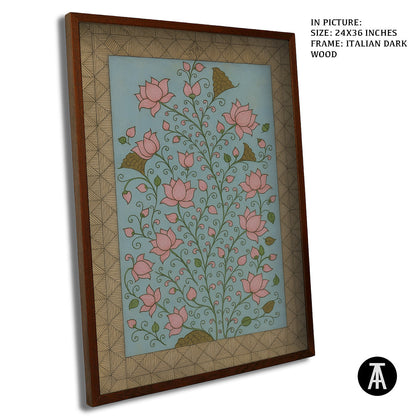 Artwork in Dark Wood Frame
