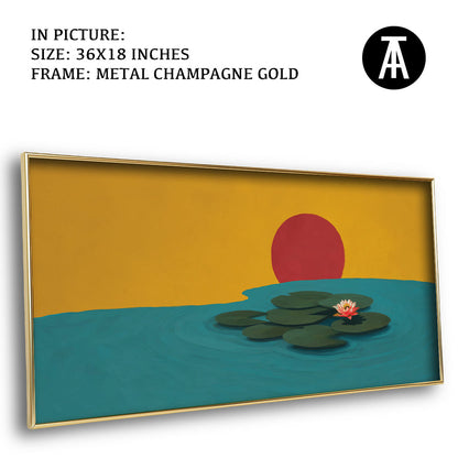 Artwork in Metal Champagne Gold Frame
