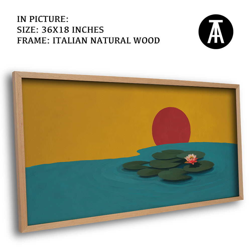 Artwork in Natural Wood Frame