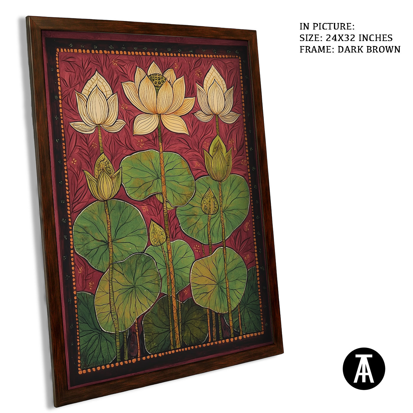 Artwork in Metal Champagne Gold Frame