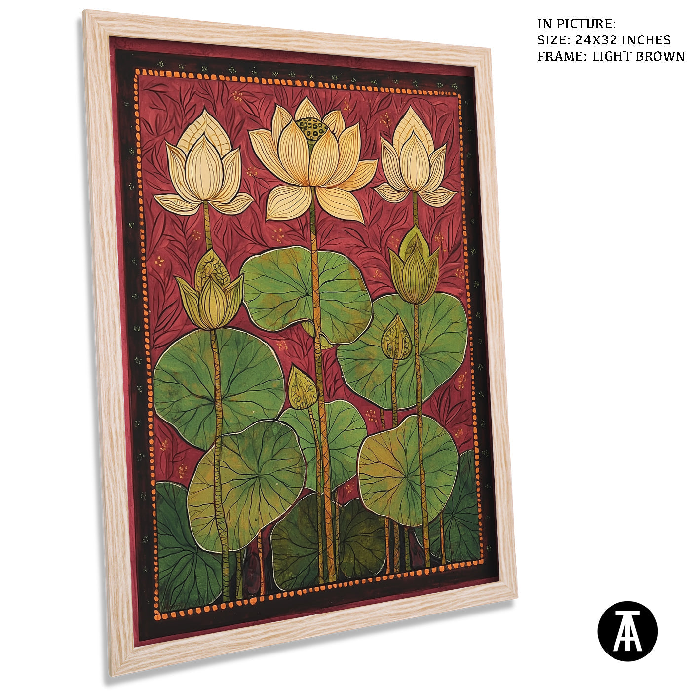 Artwork in Dark Brown Frame