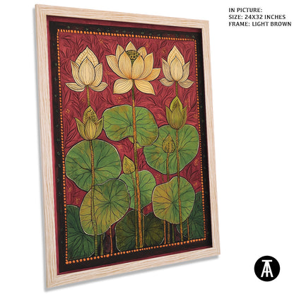 Artwork in Dark Brown Frame