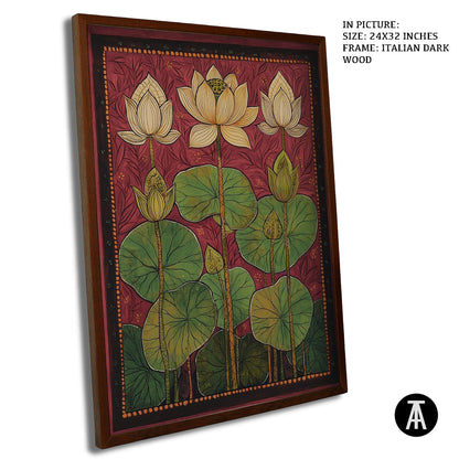 Artwork in Dark Wood Frame
