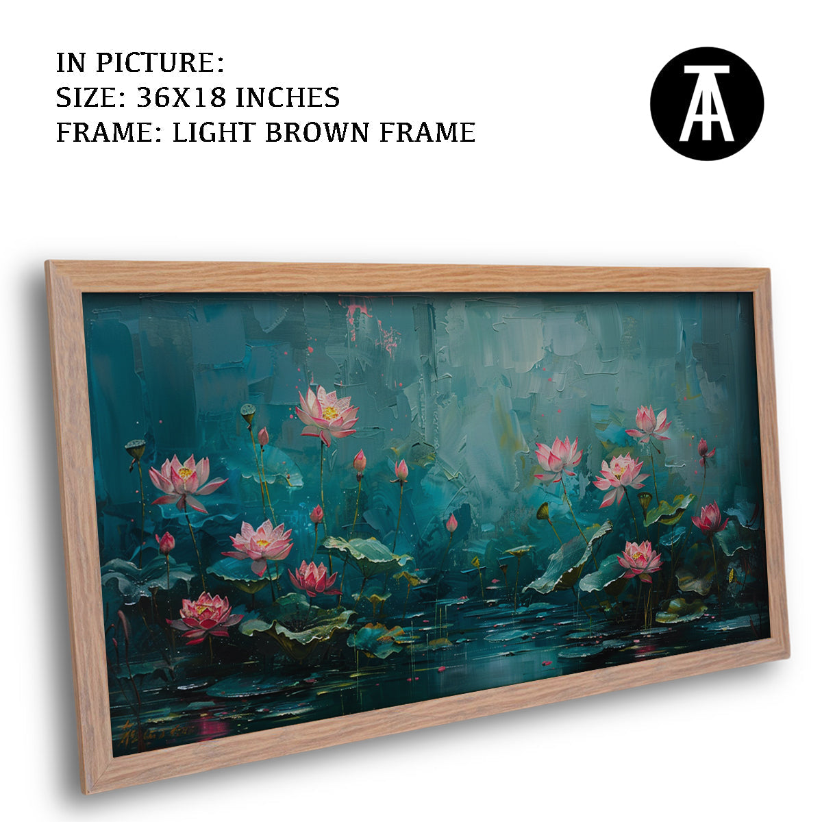 Artwork in Dark Brown Frame