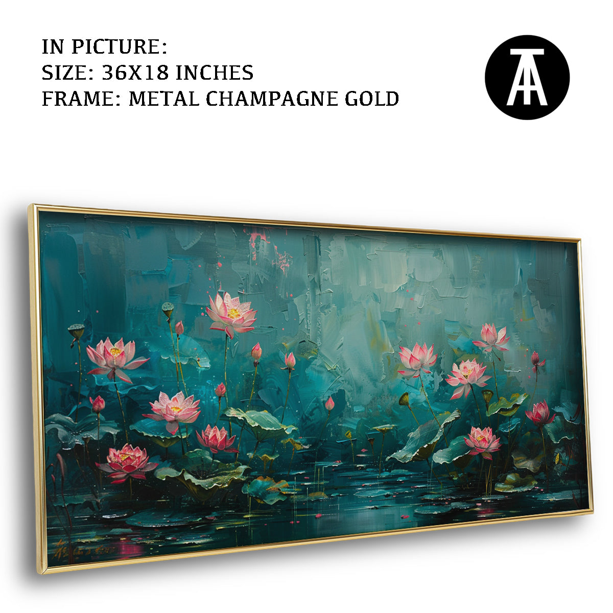 Artwork in Light Brown Frame