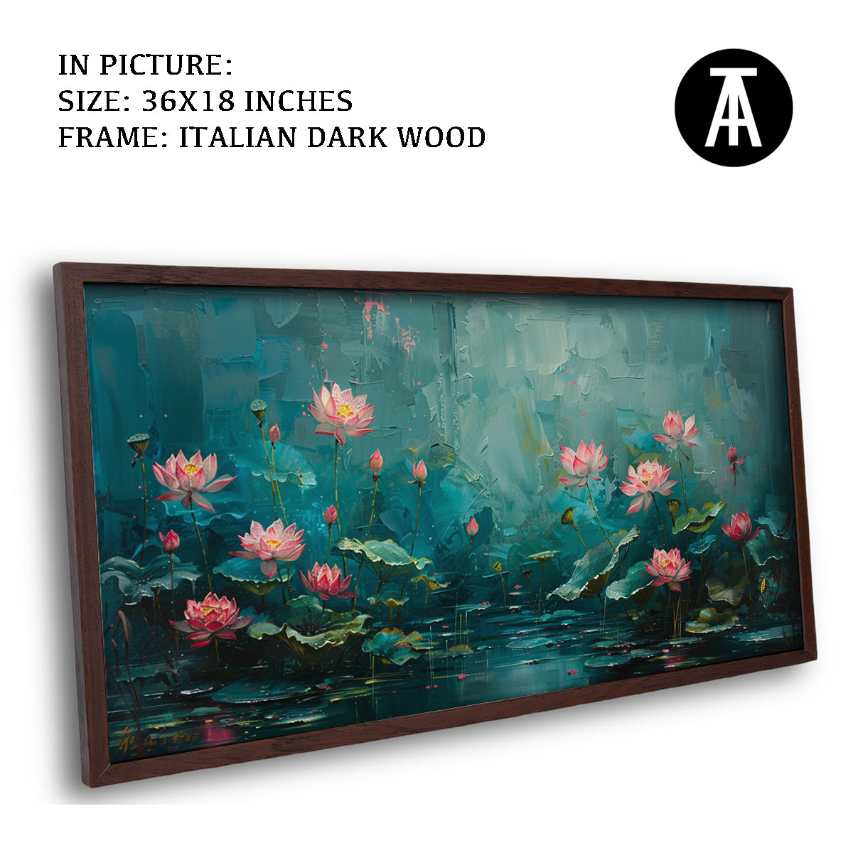 Artwork in Dark Wood Frame