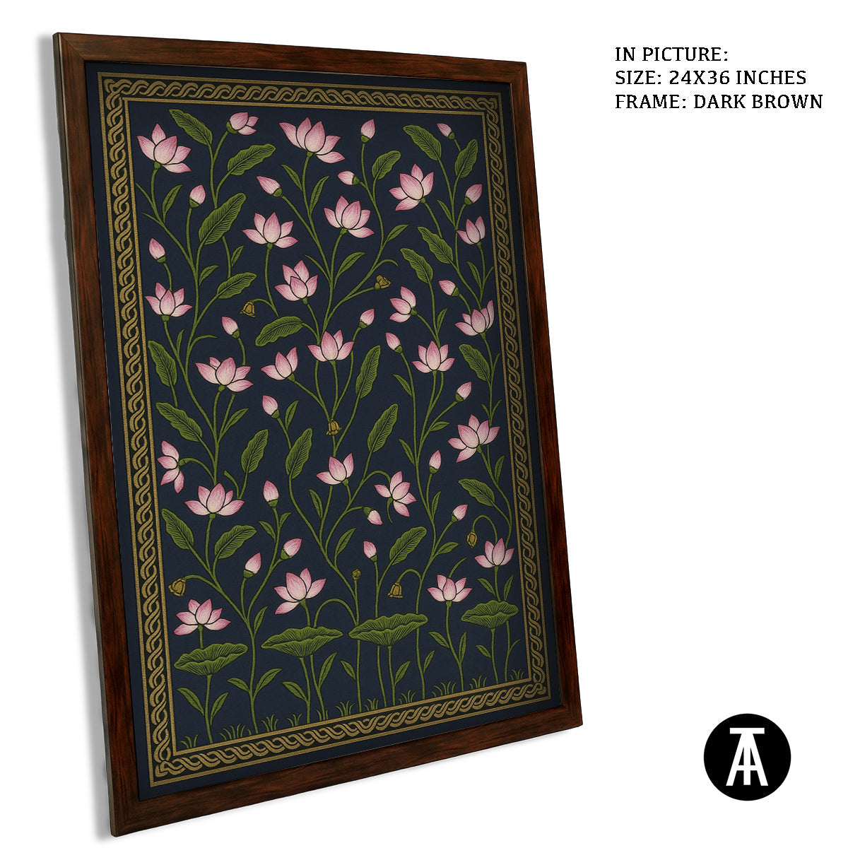 Artwork in Dark Brown Frame