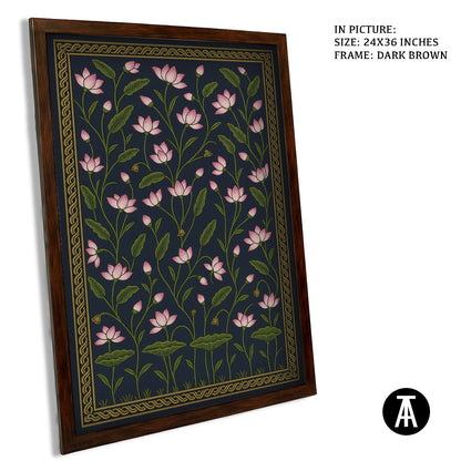 Artwork in Dark Brown Frame