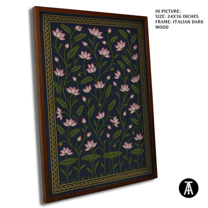 Artwork in Dark Wood Frame
