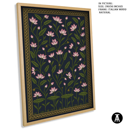 Artwork in Natural Wood Frame