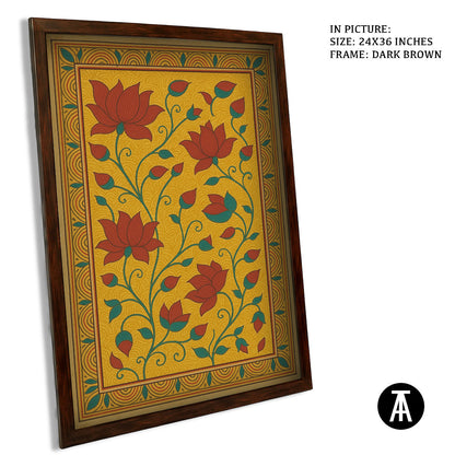 Artwork in Dark Brown Frame