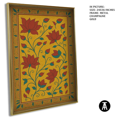 Artwork in Metal Champagne Gold Frame