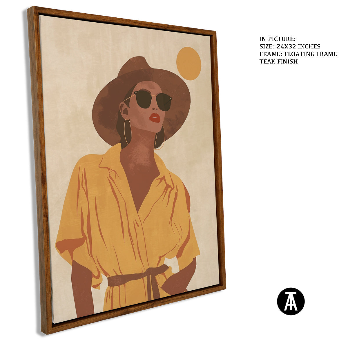 Sample Artwork in Floating Frame