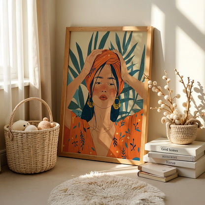 Boho Art Painting in a Lifestyle Setting