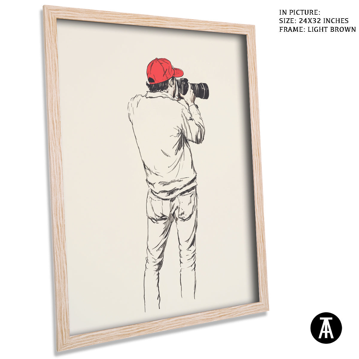 Artwork in Dark Brown Frame