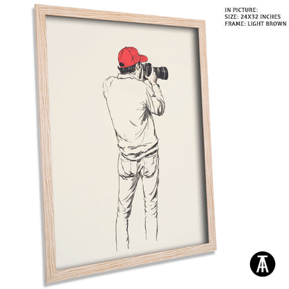 Artwork in Dark Brown Frame