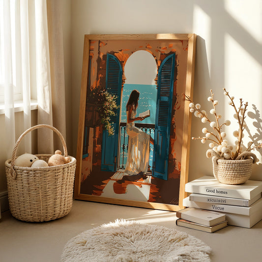 Boho Art Painting in a Lifestyle Setting