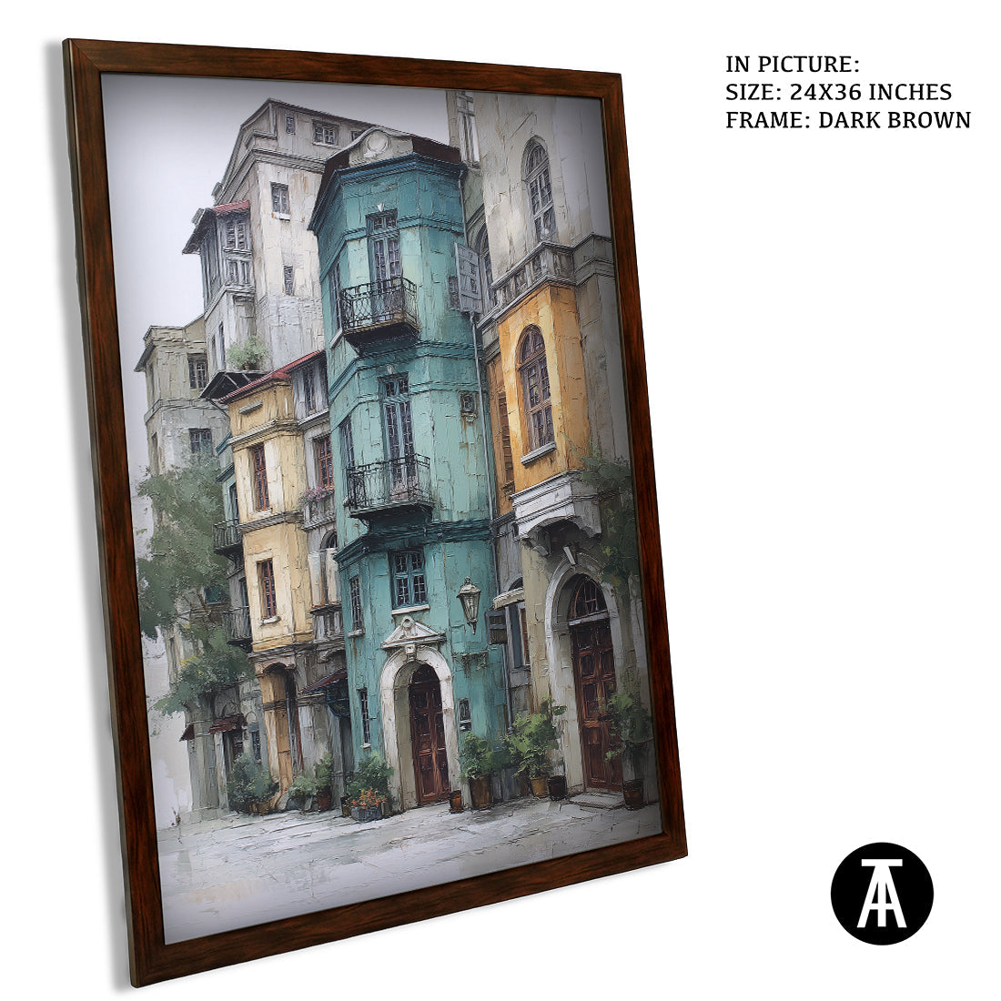 Artwork in Metal Champagne Gold Frame