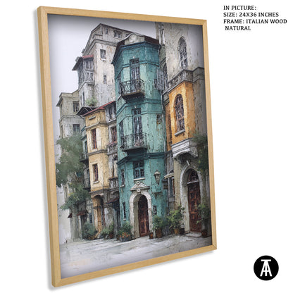 Artwork in Dark Wood Frame