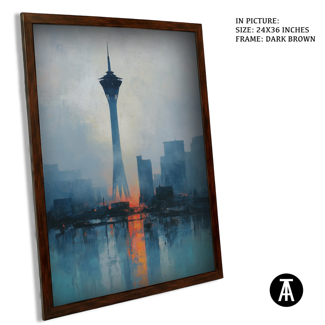 Artwork in Metal Champagne Gold Frame