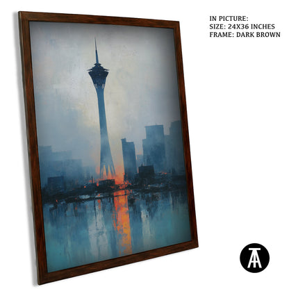 Artwork in Metal Champagne Gold Frame