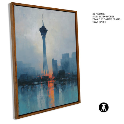 Artwork in Natural Wood Frame