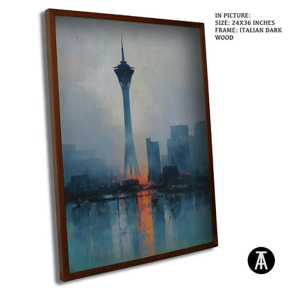 Artwork in Dark Brown Frame