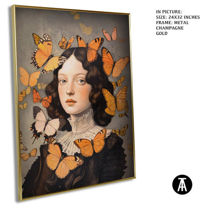 Artwork in Light Brown Frame