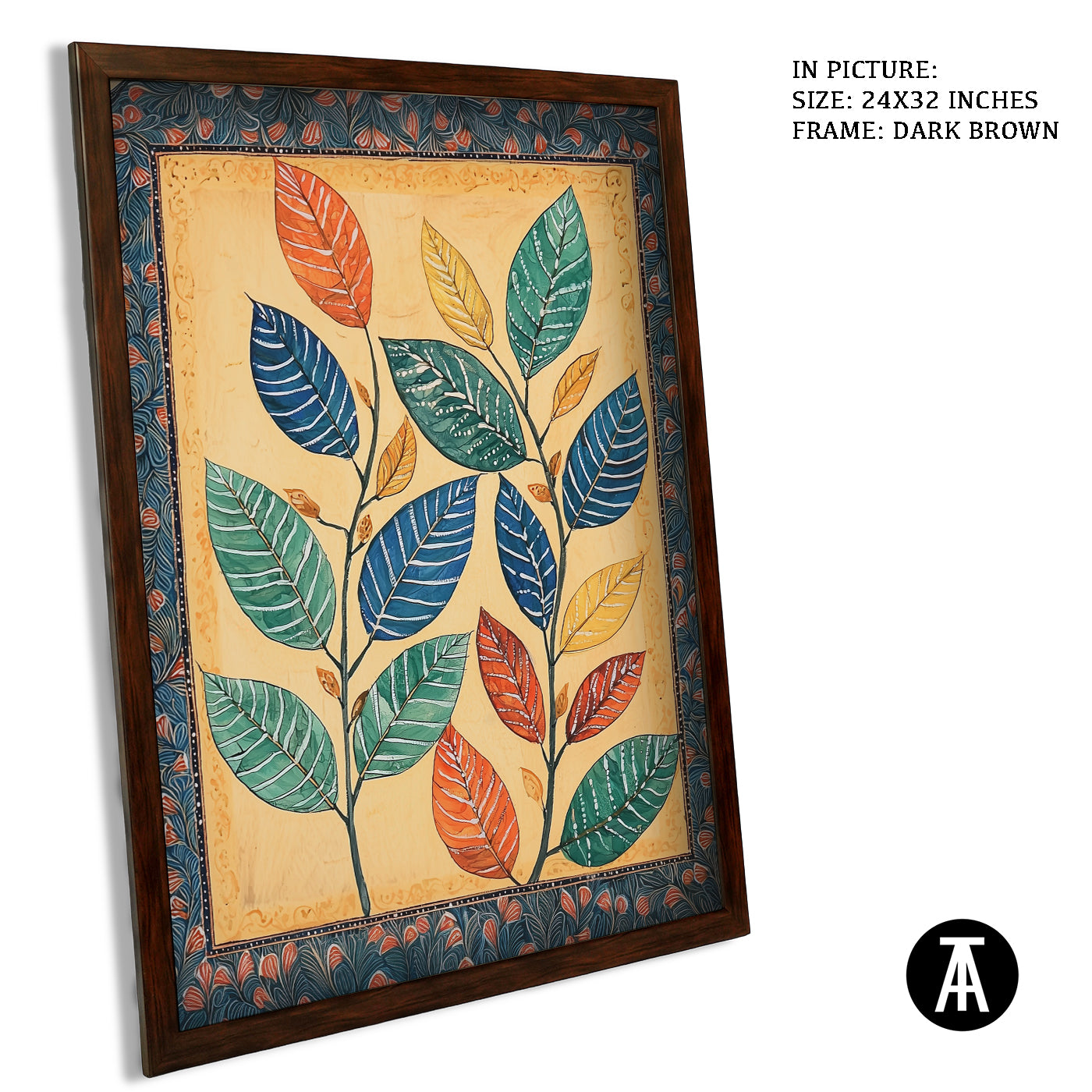 Artwork in Metal Champagne Gold Frame
