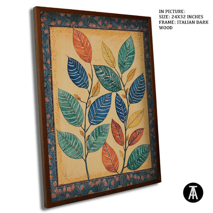Artwork in Dark Wood Frame