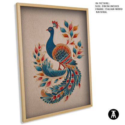 Artwork in Natural Wood Frame