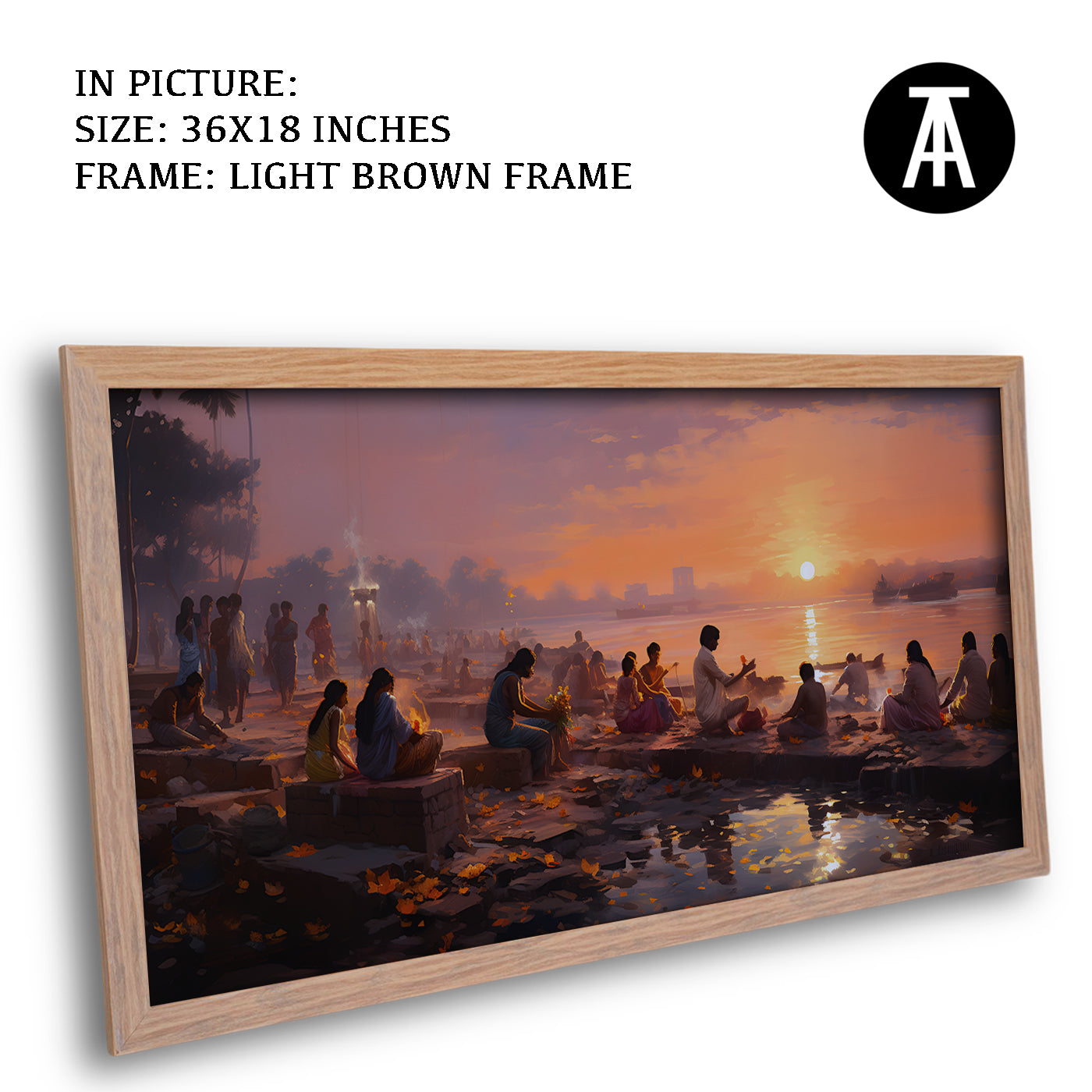 Artwork in Dark Brown Frame