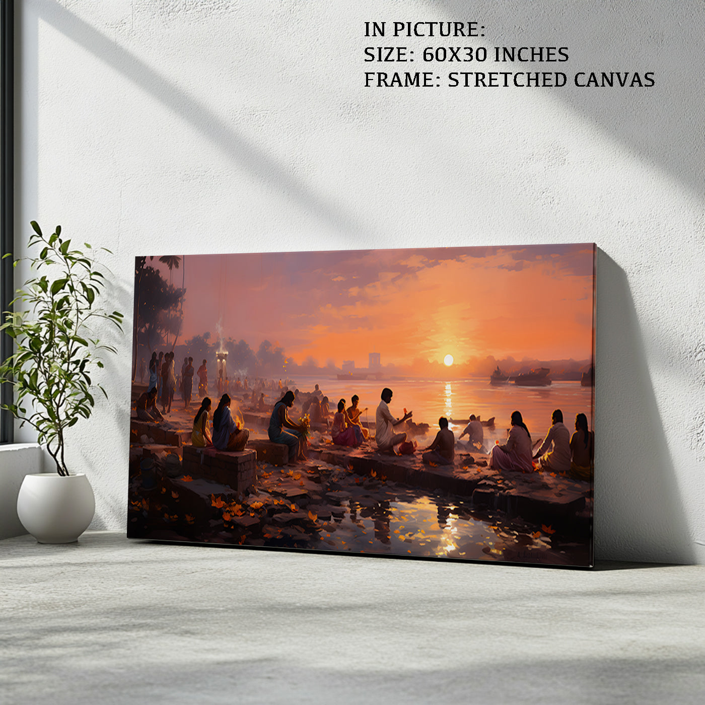 Artwork in Natural Wood Frame