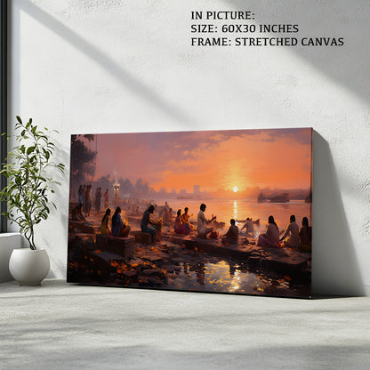 Artwork in Natural Wood Frame