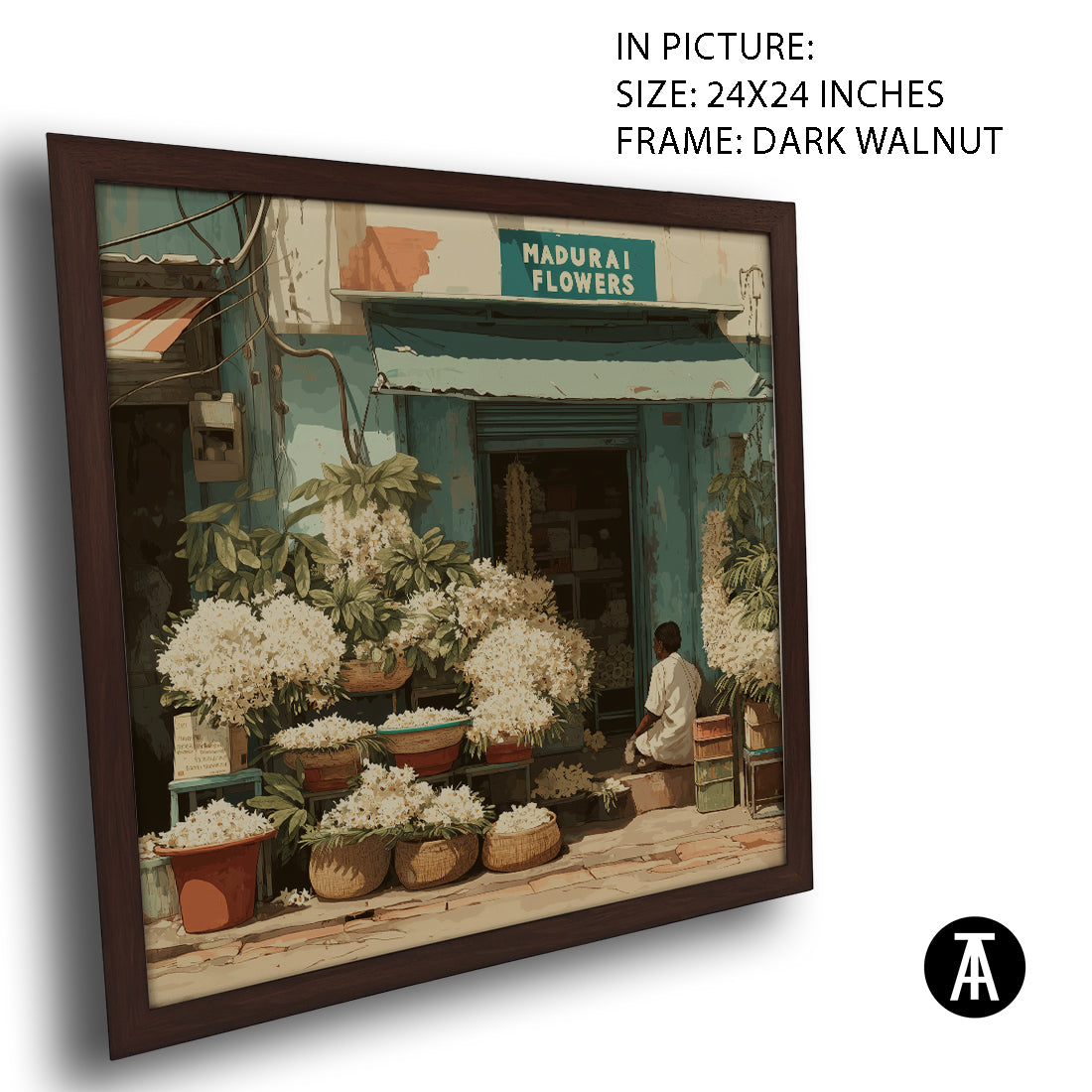 Artwork in Dark Walnut Frame