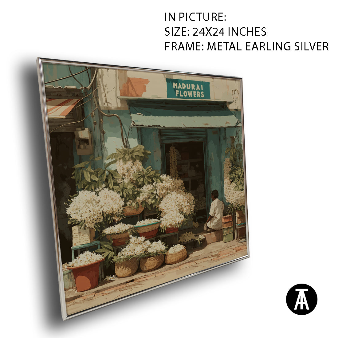 Artwork in Metal Earling Silver Frame
