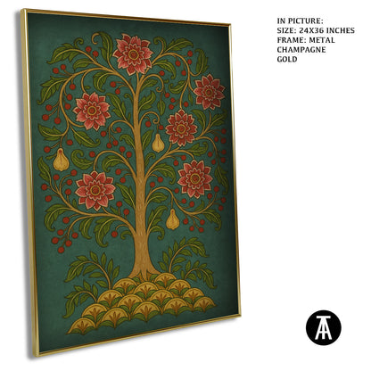 Artwork in Metal Champagne Gold Frame