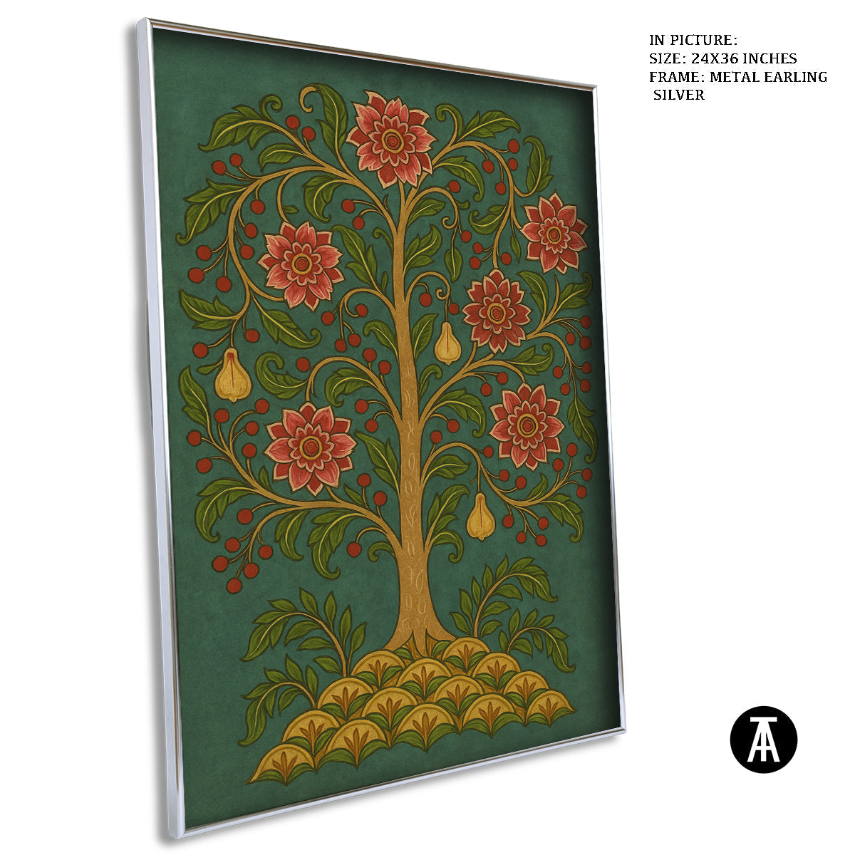 Artwork in Metal Earling Silver Frame