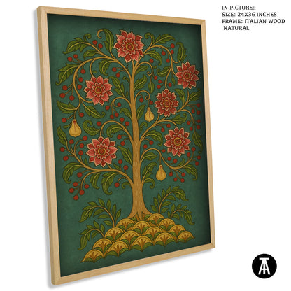 Artwork in Natural Wood Frame