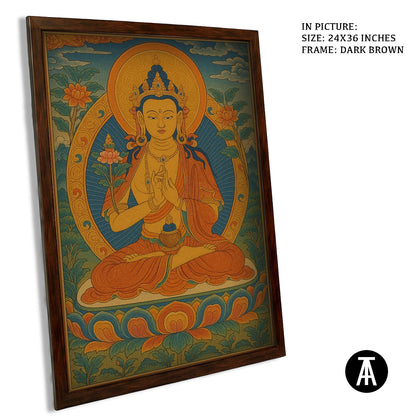 Artwork in Dark Brown Frame