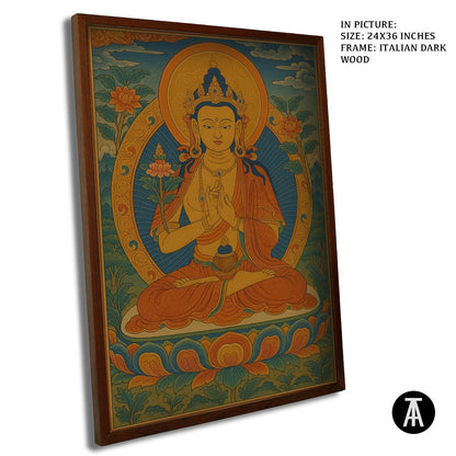 Artwork in Dark Wood Frame