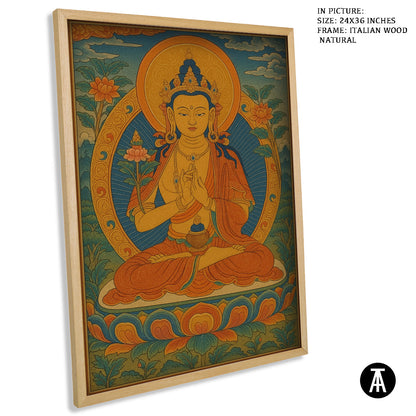 Artwork in Natural Wood Frame