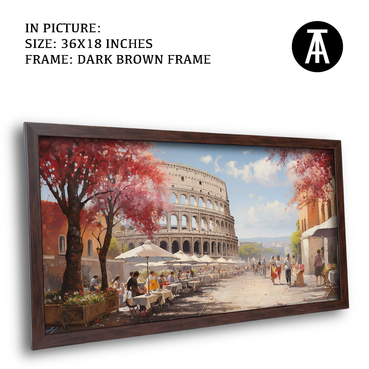 Artwork in Metal Champagne Gold Frame