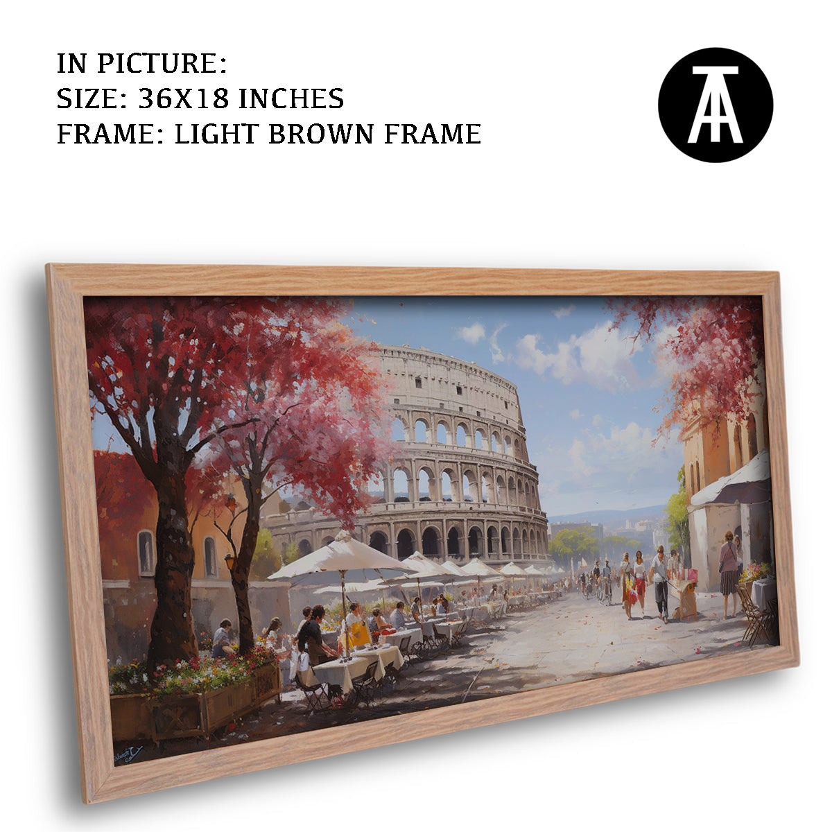 Artwork in Dark Brown Frame
