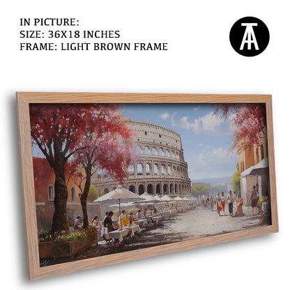 Artwork in Dark Brown Frame