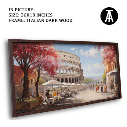 Artwork in Dark Wood Frame