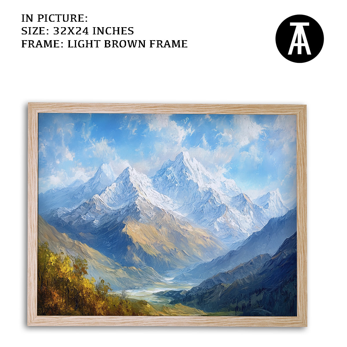 Artwork in Dark Brown Frame