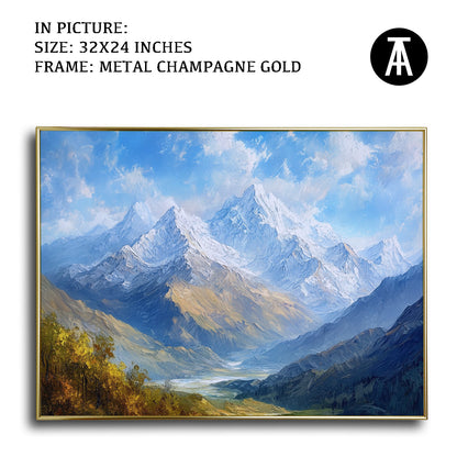 Artwork in Light Brown Frame