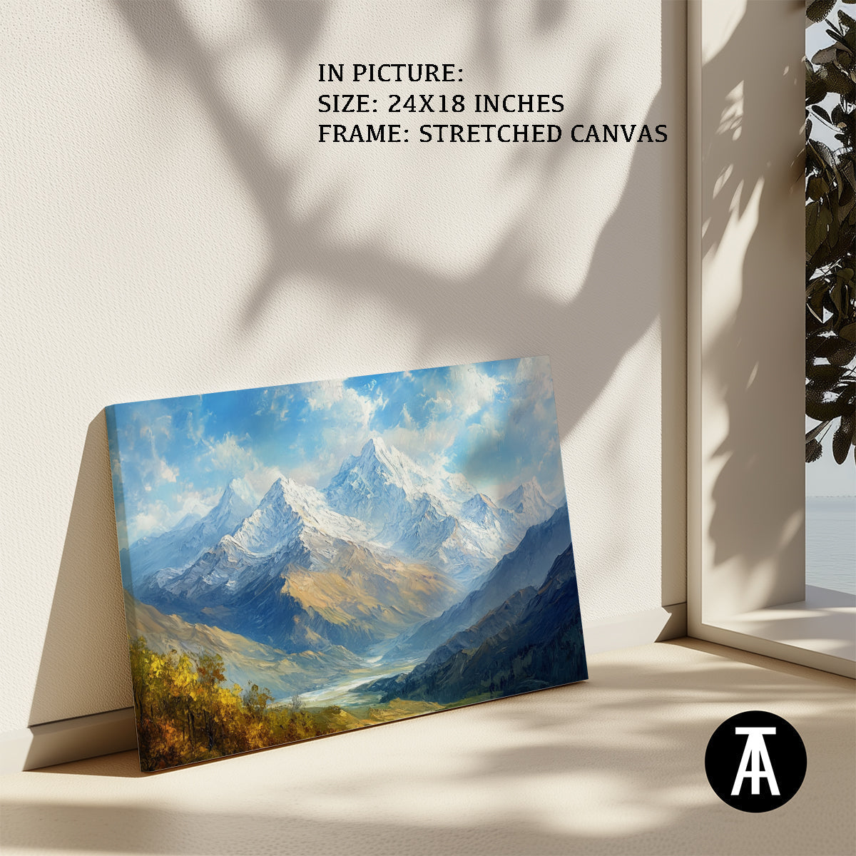 Artwork in Natural Wood Frame