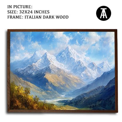 Artwork in Dark Wood Frame